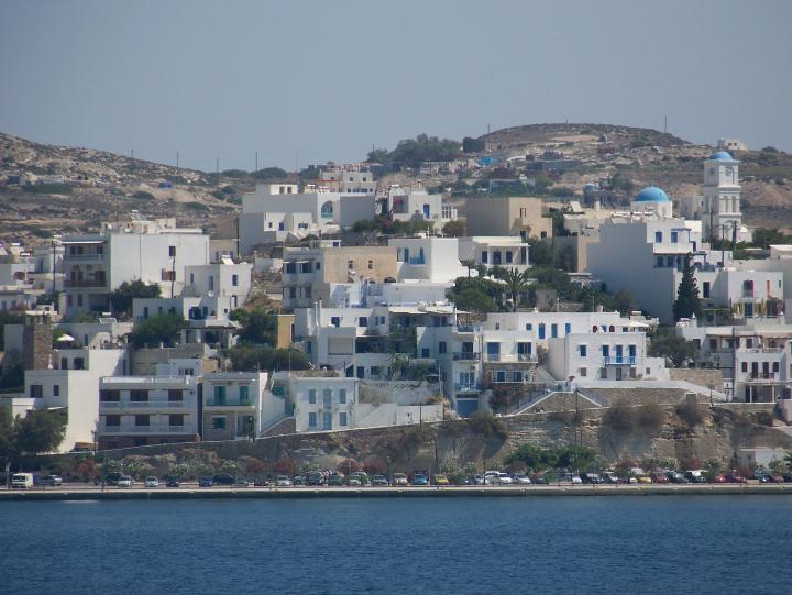Adamantas Adamas harbor town of Milos island, Greece (July 2007)