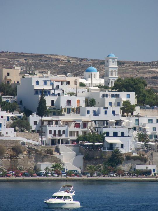 Adamantas Adamas harbor town of Milos island, Greece (July 2007)