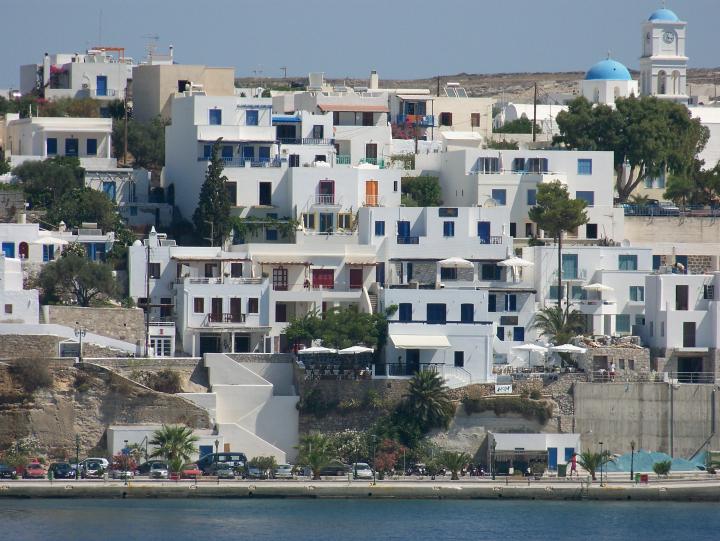 Adamantas Adamas harbor town of Milos island, Greece (July 2007)