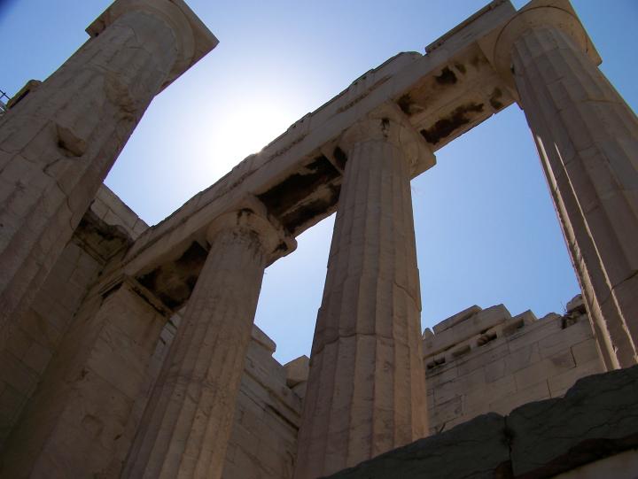 Walking Up To The Propylaea / Propylaia @ The Acropolis in Athens, Greece (Thu 21 June 2007)