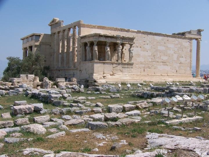 The Erechtheion and the Caryatids @ The Acropolis in Athens, Greece (Thu 21 June 2007)