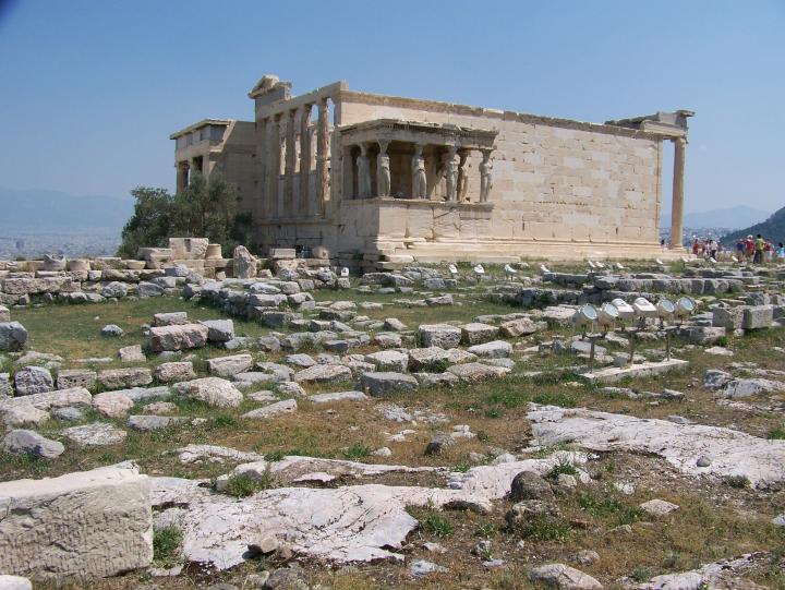 The Erechtheion and the Caryatids @ The Acropolis in Athens, Greece (Thu 21 June 2007)