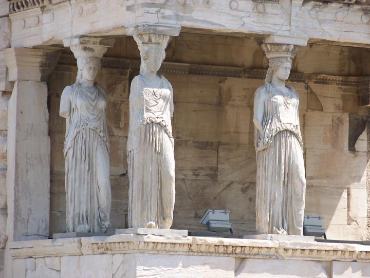 The Erechtheion and the Caryatids @ The Acropolis in Athens, Greece (Thu 21 June 2007)