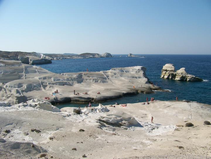 Sarakiniko Beach on MIlos Island in Greece (July 2007)