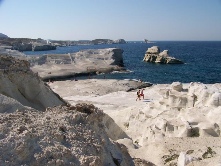 Sarakiniko Beach on MIlos Island in Greece (July 2007)