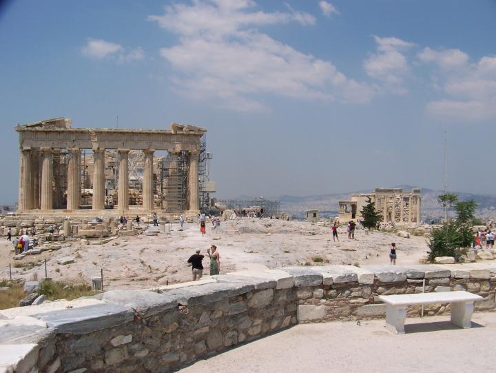 The Parthenon and The Erechtheion with the Caryatids @ The Acropolis in Athens, Greece (Thu 21 June 2007)